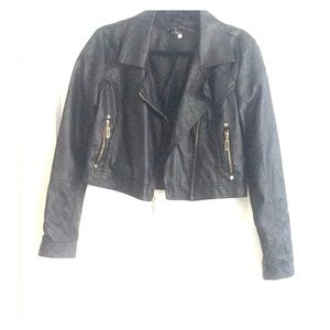 Black leather jacket
